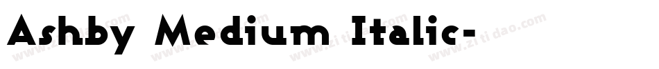 Ashby Medium Italic字体转换